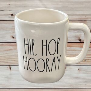 Rae Dunn “Hip, Hop Hooray” White Mug Easter New
